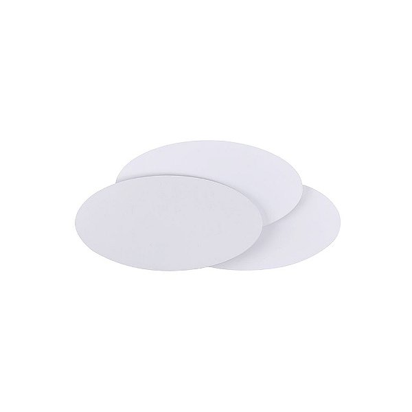 Arandela LED Wolle Oval IP20 10W Branco Quente 3000K Branco - Nordecor