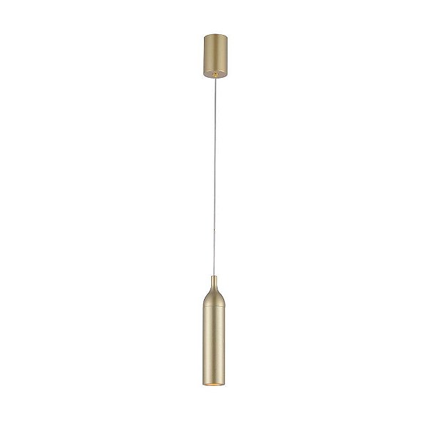 Pendente Led Wisi 5w Branco Quente 3000k Dourado Fosco - Nordecor