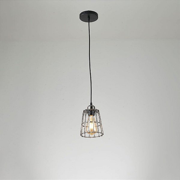 Pendente Ollin 30cm E27 Preto - Nordecor
