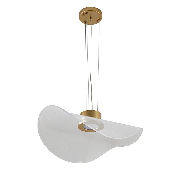 Pendente Led Adini 14w Branco Quente 3000k Dourado Fosco - Nordecor