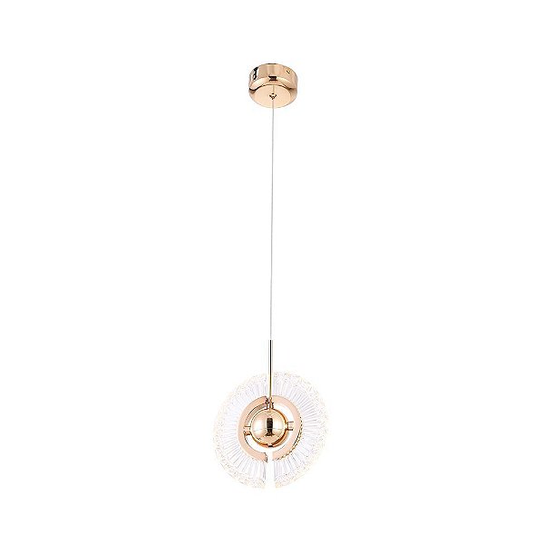 Pendente Led Goud 4W Branco Quente 3000K Dourado - Nordecor