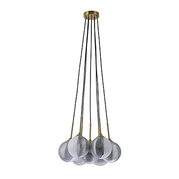 Pendente Druer Unidade 1x G9 Ø15Cm Dourado e Fume - Nordecor