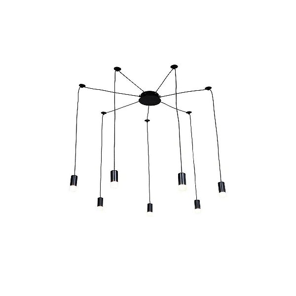 Pendente Alla 7x G9 Preto - Nordecor