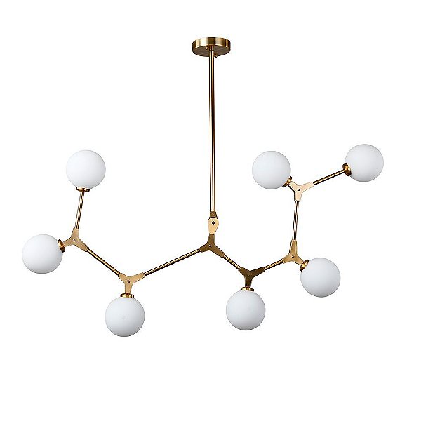 Pendente Bheo 7x G9 12cm Dourado - Nordecor