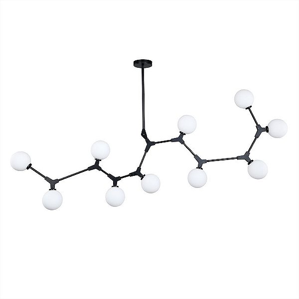 Pendente Bheo Gr 10x G9 12cm Preto - Nordecor