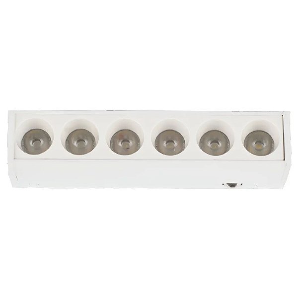 Spot Linear LED de Foco Magnético - Branco 6W 48V 420Lm 24º Branco Ip20 Branco Quente 2700K - Gaya