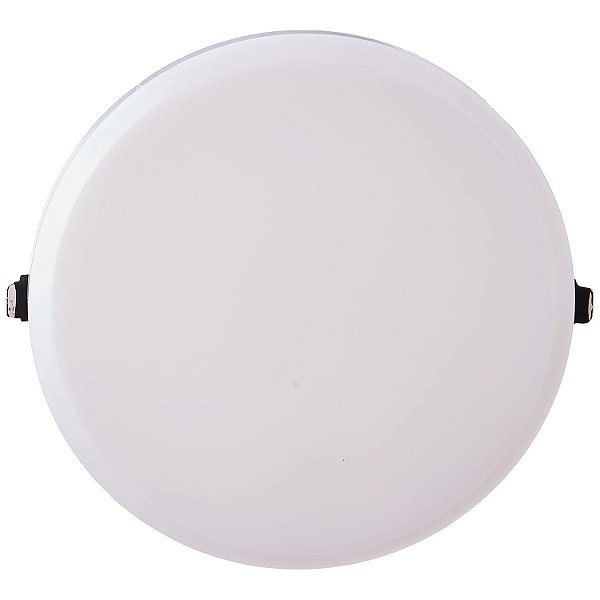 Painel LED de Embutir 18W Redondo 12cm Sem Borda Infinity Branco Quente 3000K - Gaya