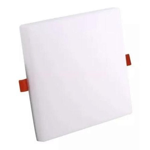 Painel LED de Embutir 18W Quadrado 12x12cm Sem Borda Infinity Branco Quente 3000K - Gaya