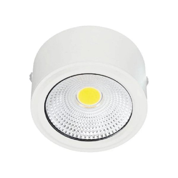 Spot LED Reflex de Sobrepor 5W Redondo Bivolt Branco Ip20 Branco Quente 3000K - Gaya