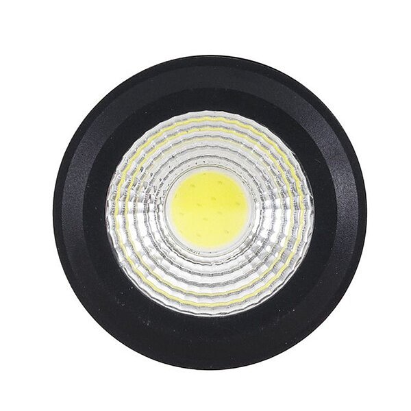 Spot LED Reflex de Sobrepor 5W Redondo Bivolt Preto Ip20 Branco Quente 3000K - Gaya