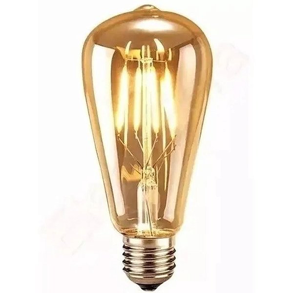 Lâmpada LED Filamento St-64   Bivolt 4w St-64 400lm Bivolt Ip20 Branco Quente 2400k - Gaya