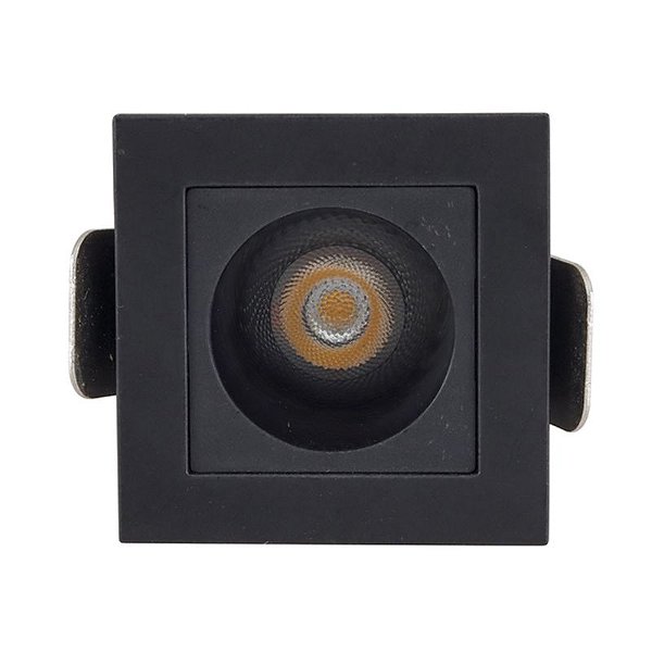 Downlight Spot LED Focco de Embutir 3W 240Lm 24º IP20 Bivolt Preto Quadrado Natural 4000K - Gaya