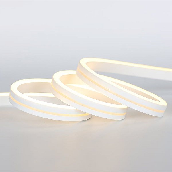 Fita LED Neon IP65 120LED/M 6mm 9W/M 278LM/M 50m 12V Branco Quente 3000K - Nordecor