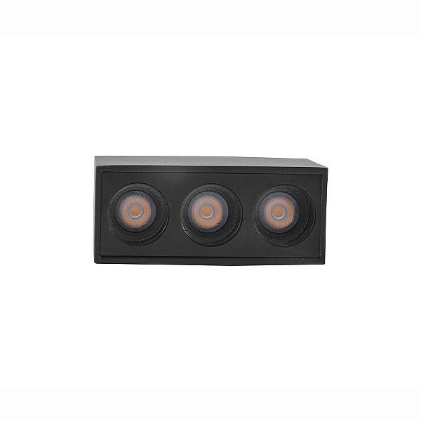 Downlight Spot LED Sobrepor Powerus 6W 38° Branco Quente 3000K IRC90 Preto - Nordecor