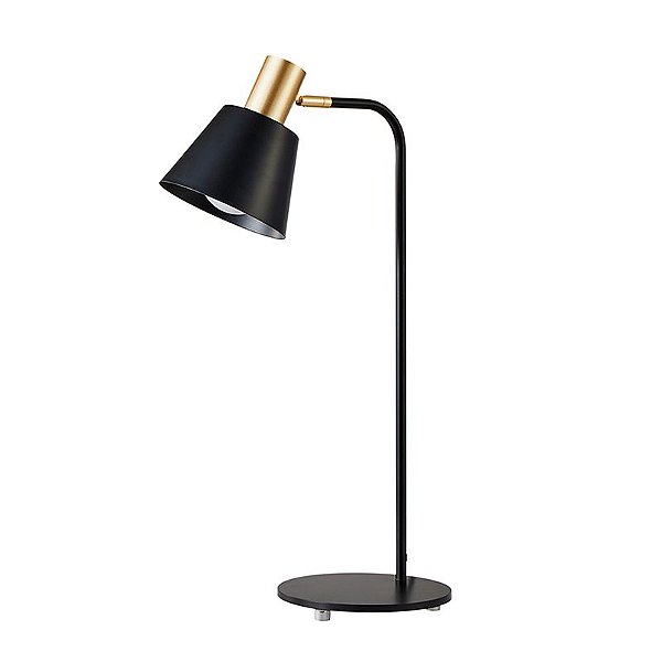 Abajur de Mesa Petti E27 Dourado Fosco e Preto - Nordecor