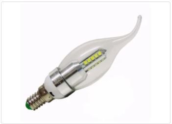 Lâmpada Led Vela 5w E14 Biquinho Transparente Branco Frio 6000K