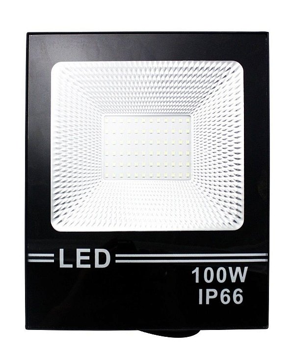 Holofote Refletor LED 100w SMD Branco Quente 3000K
