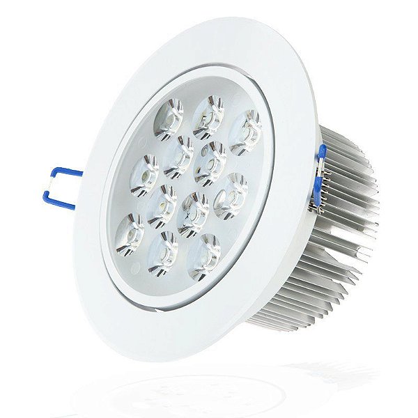 Spot LED 12w SMD Embutir Redondo Direcionável Branco Frio 6000k