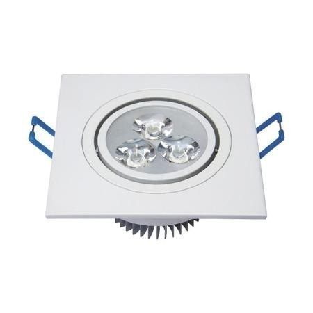 Spot LED 3W SMD Embutir Quadrado Direcionável Branco Frio 6000k