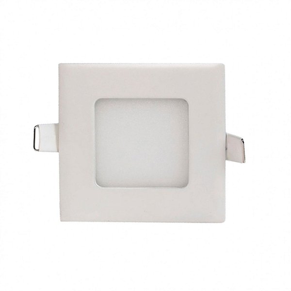 Plafon Led de Embutir 3w Quadrado 9x9 Branco Frio 6000K