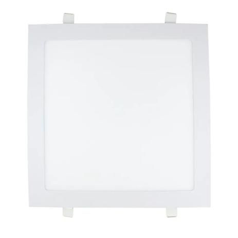 Painel LED de Embutir 24w Quadrado 30x30 Branco Quente 3000K - Vluz
