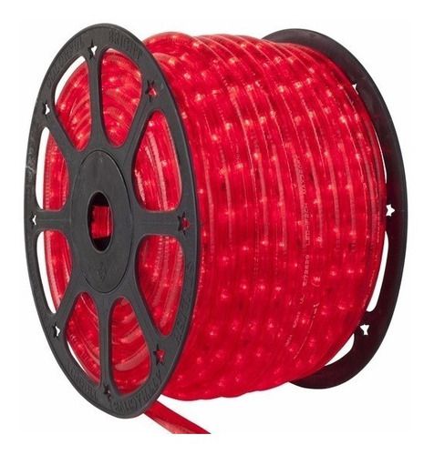 Mangueira LED Redonda Vermelho 220v Rolo 100 Metros