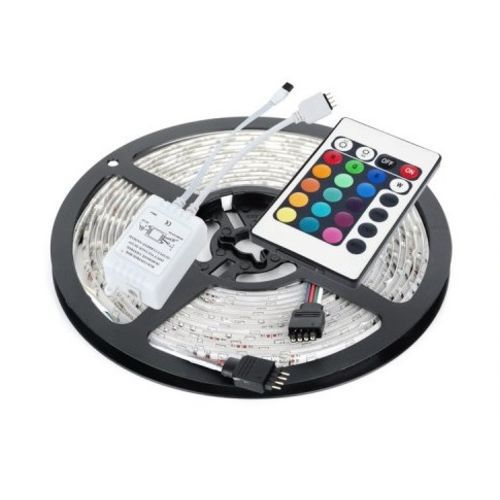 Fita Led 5050 RGB 12v Rolo 5 Metros Com Silicone e controle