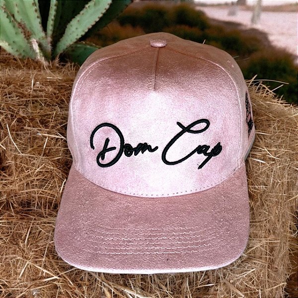 Boné Rosa Dom Cap Camurça