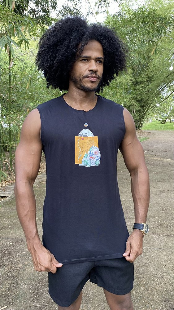 Camiseta regata machão Dom Cap preta