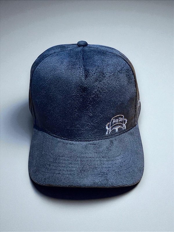 Boné Dom Cap veludo preto.