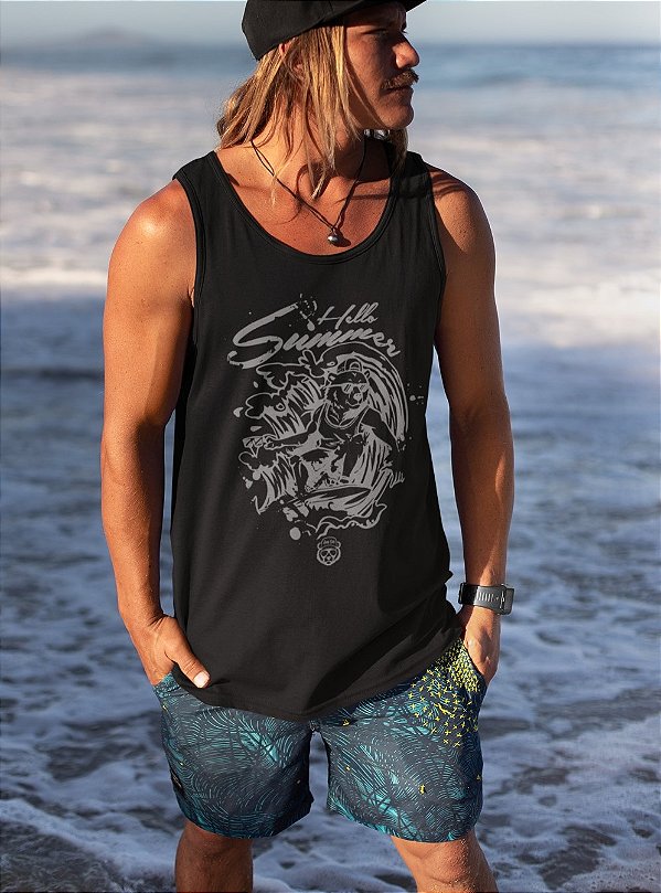 Camisa regata masculina "Hello Summer"