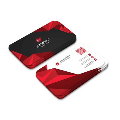 Cartões frente e verso com verniz e 4 cantos arredondados 1.000 unidades