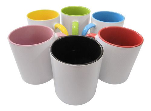 Caneca de Porcelana Alça colorida
