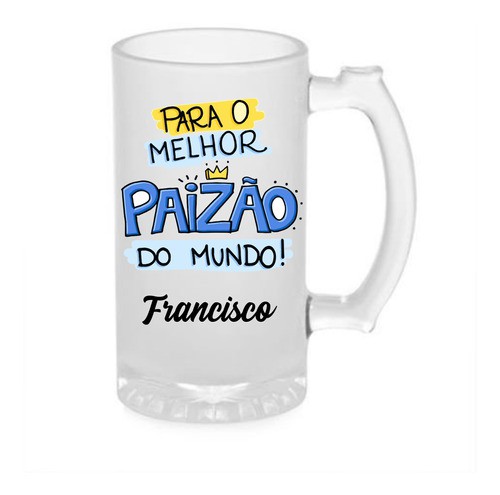 Caneca Jateada de vidro 475ml