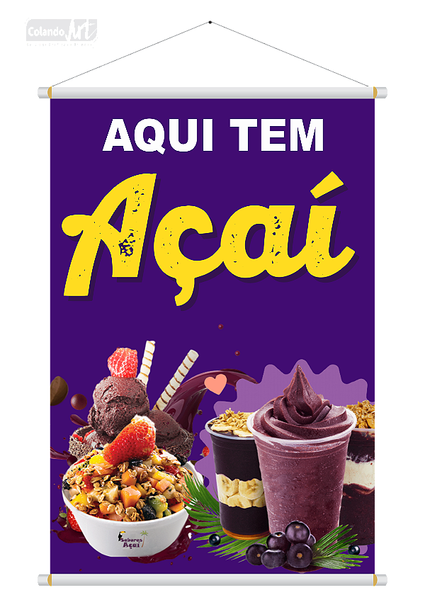 Baner Aqui tem Açai