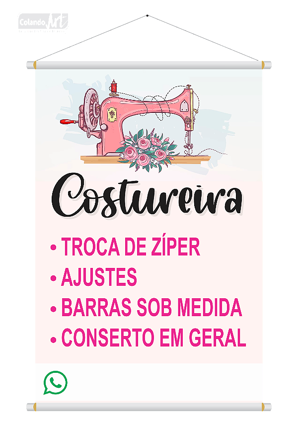 Banner Costureira ColandoArt