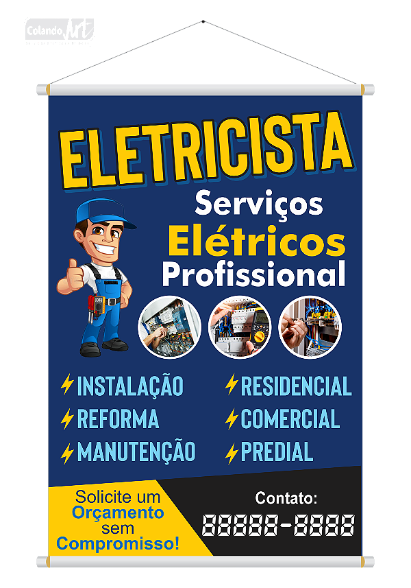 Banner Eletricista modelo 2