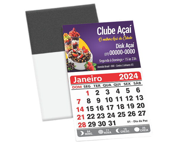 100 Calendário de Geladeira