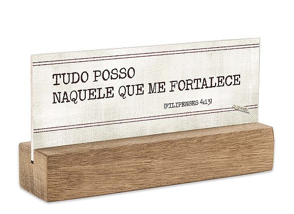 Bloco placa p "tudo posso naquele..."