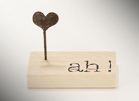 Mini escultura de mesa "amor, humor..."