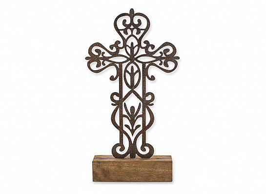 Crucifixo ferro vintage de mesa