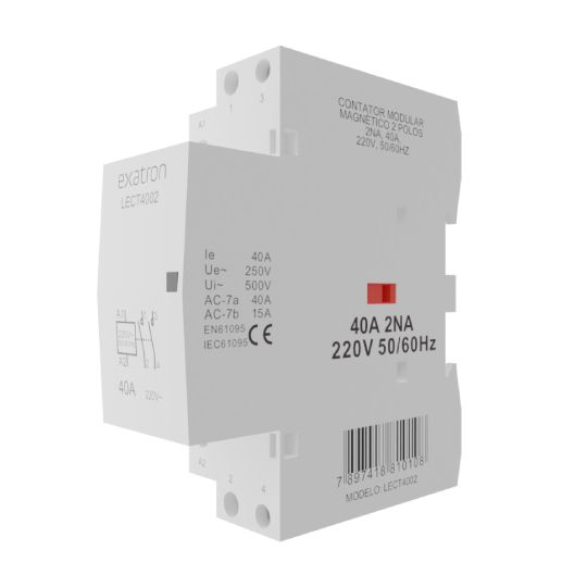 Contator Circuitos de Comando Modular 2 Polos, 2NA, 40A, 220V  LECT4002