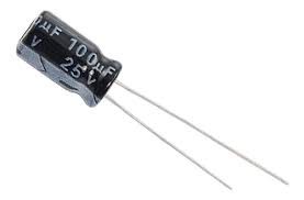 Capacitor eletrolítico 100X25VDC