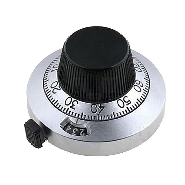 Dial Redutor para Potenciometro Diametro 46mm Corpo Metalico Modelo Dial 21.1.1  Spectrol