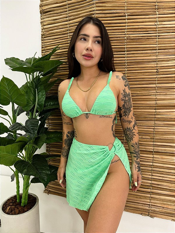 CALCINHA E SAIA RIVIERA VERDE