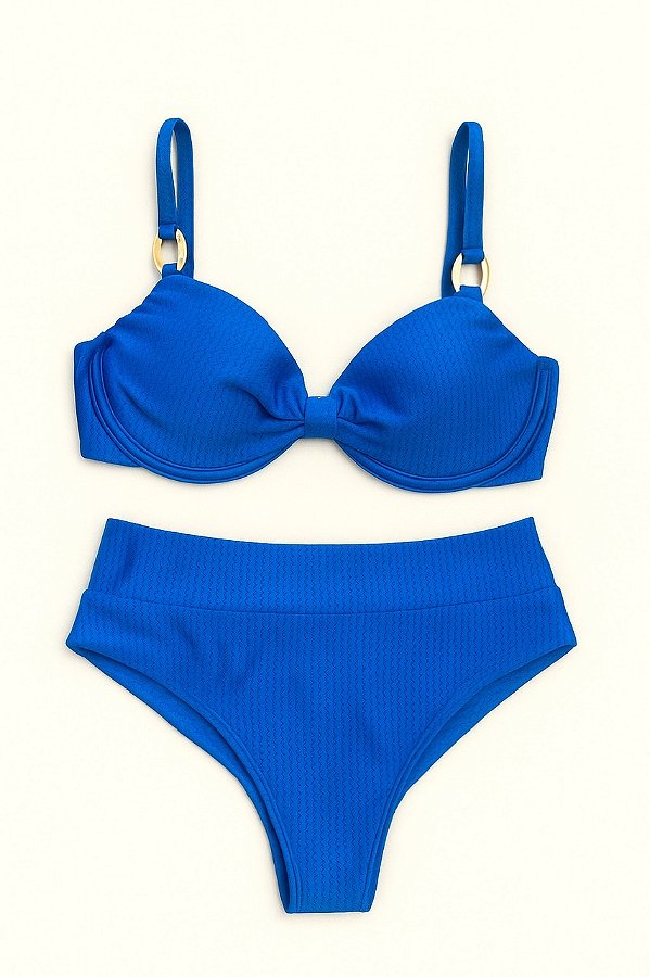BIQUÍNI HOT PANT SHELL AZUL
