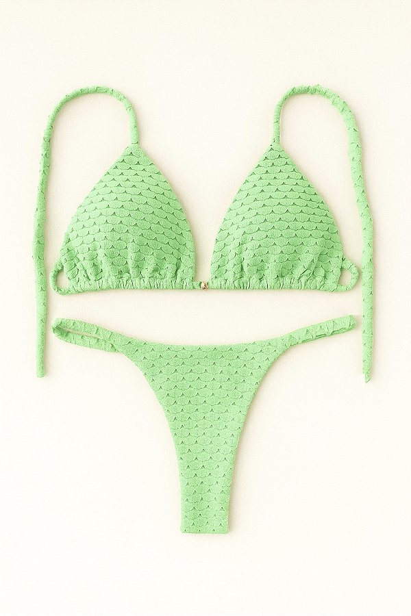 BIQUÍNI BASIC FIO FLAKES VERDE