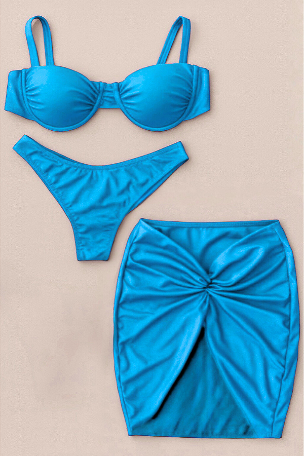 BIQUÍNI E SAIA LOVELY AZUL