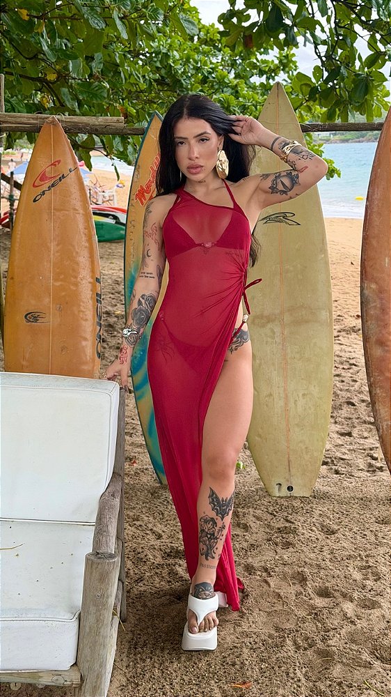 BIQUÍNI E SAÍDA LUMINOUS CEREJA