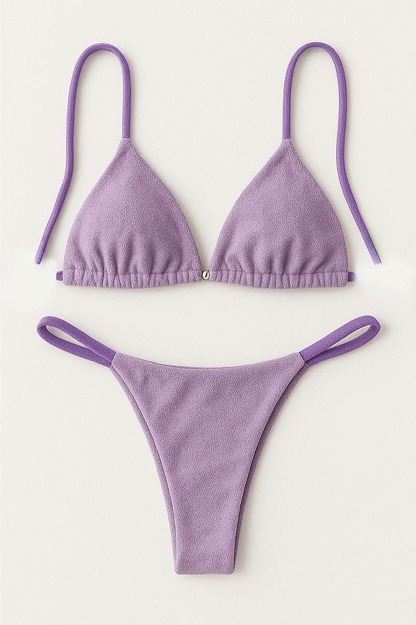 BIQUÍNI CORTININHA TRIANGLE TOWEL LILÁS